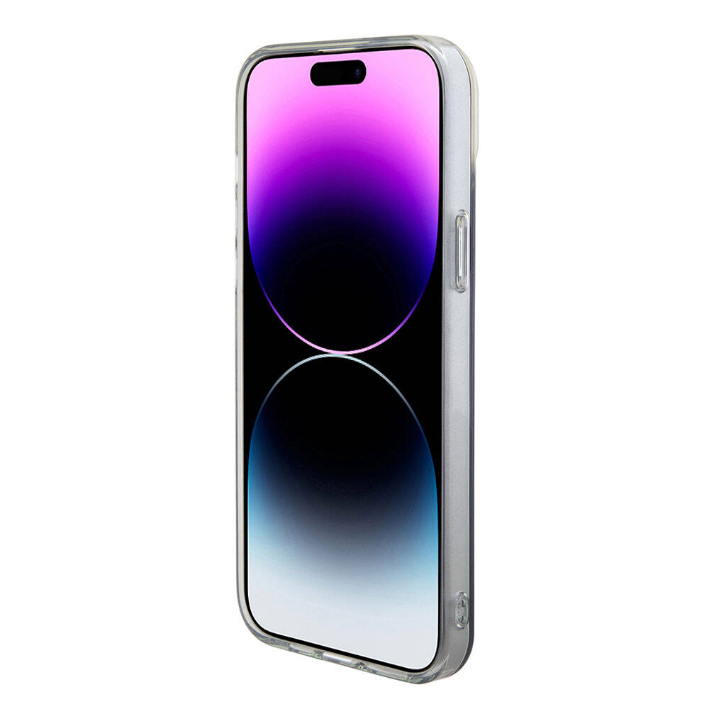 Husa MagSafe pentru Apple iPhone 15 Pro, Guess, IML Iridescent, Multicolor