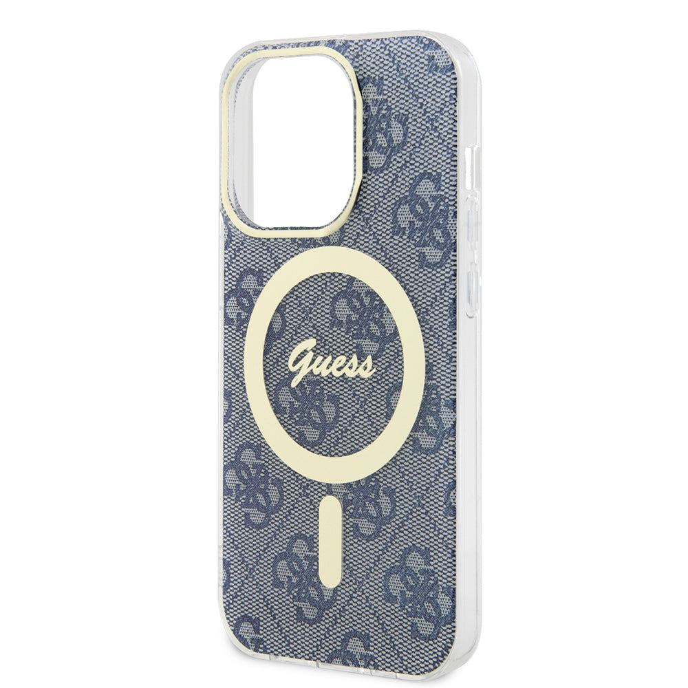 Husa MagSafe pentru Apple iPhone 15 Pro Max, Guess, IML 4G, Albastra