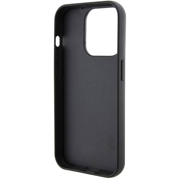 Husa MagSafe pentru Apple iPhone 15 Pro Max, Karl Lagerfeld, Saffiano Gripstand Choupette, Neagra