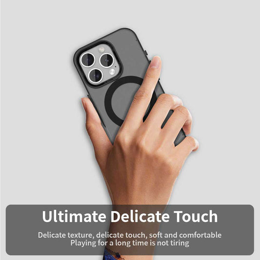 Husa MagSafe pentru Apple iPhone 15 Pro, Techsuit, CandyCase, Neagra
