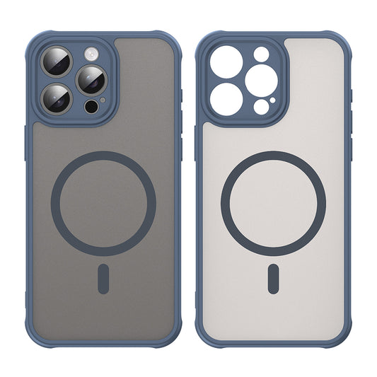 Husa MagSafe pentru Apple iPhone 15 Pro, Techsuit, HaloFrost II, Bleumarin