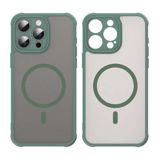Husa MagSafe pentru Apple iPhone 15 Pro, Techsuit, HaloFrost II, Verde