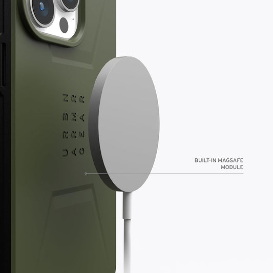 Husa MagSafe pentru Apple iPhone 15 Pro, Urban Armor Gear, Civilian, Verde
