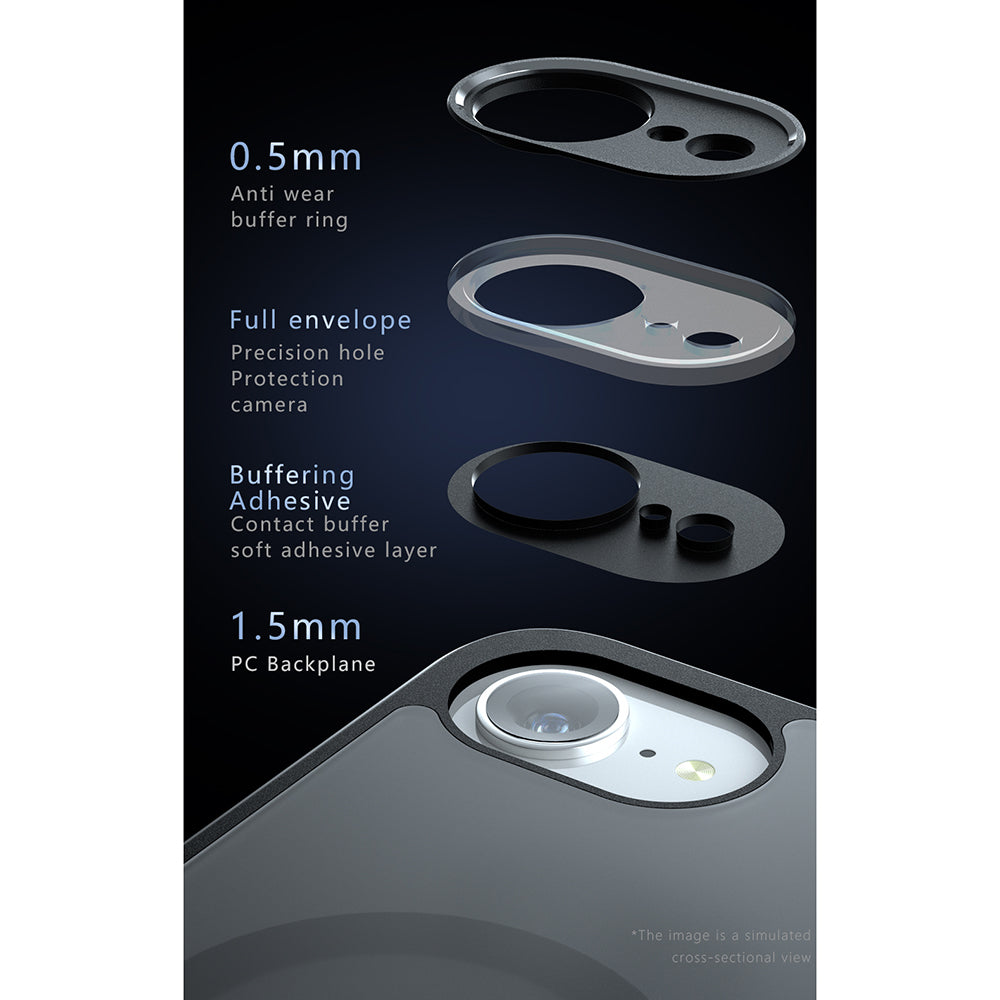 Husa MagSafe pentru Apple iPhone 15, Techsuit, PureFrost, Neagra Satinata