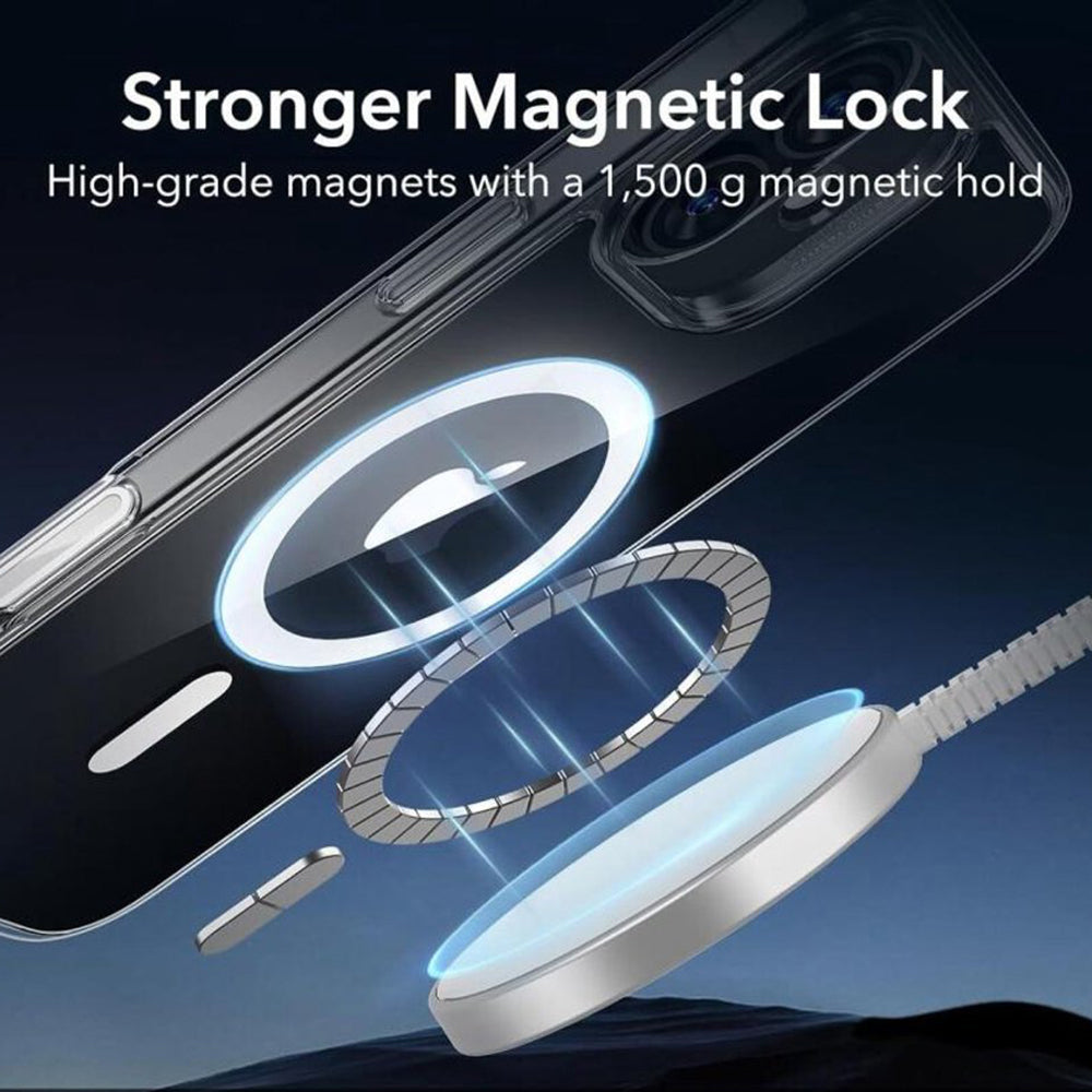 Husa MagSafe pentru Apple iPhone 16, ESR, Classic Hybrid Slide, Transparenta