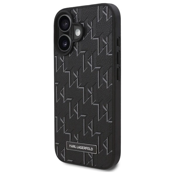 Husa MagSafe pentru Apple iPhone 16, Karl Lagerfeld, Hot Stamp, Neagra