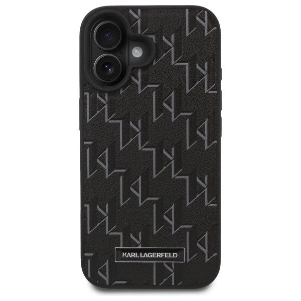 Husa MagSafe pentru Apple iPhone 16, Karl Lagerfeld, Hot Stamp, Neagra
