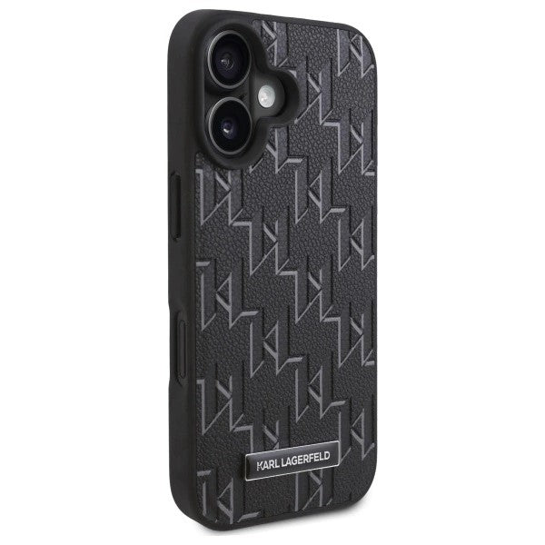 Husa MagSafe pentru Apple iPhone 16, Karl Lagerfeld, Hot Stamp, Neagra