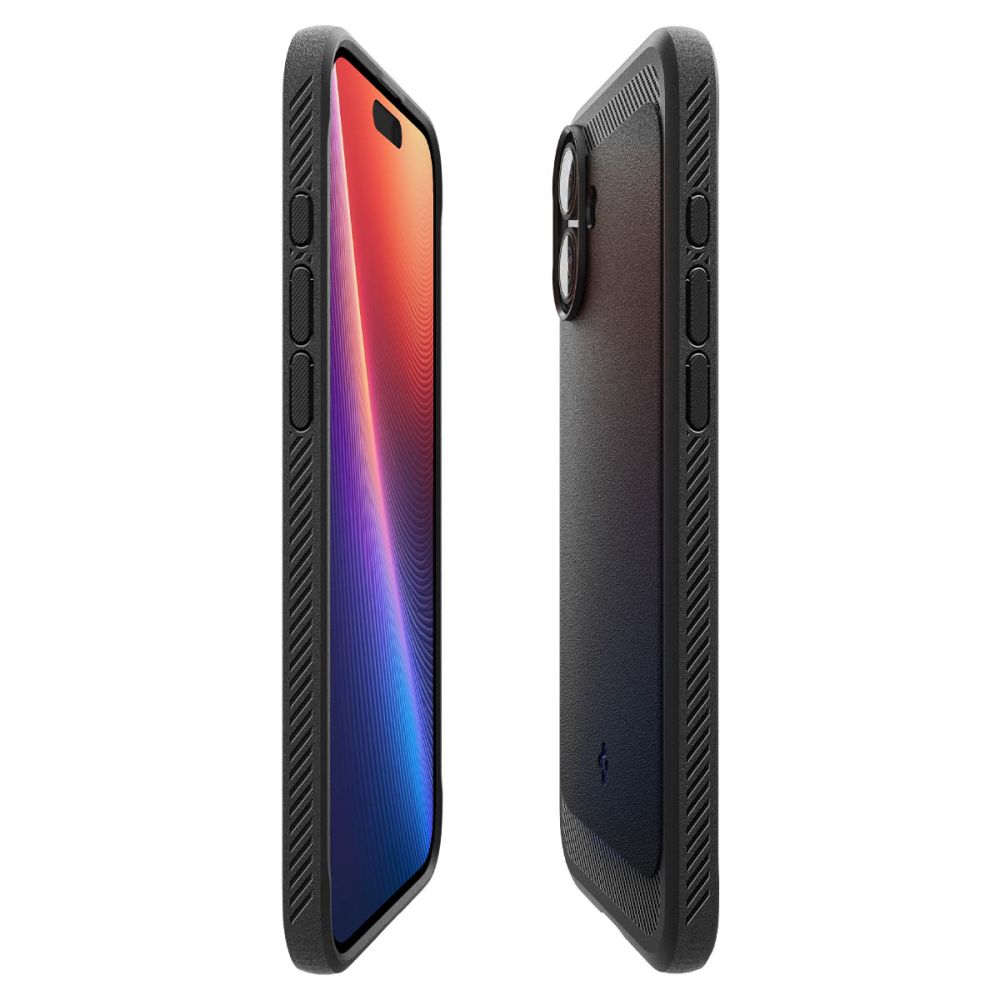 Husa MagSafe pentru Apple iPhone 16 Plus, Spigen, Rugged Armor, Neagra Mata