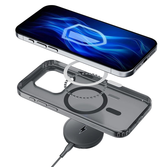 Husa MagSafe pentru Apple iPhone 16 Pro, 3MK, Frosty MagCase, Neagra Satinata