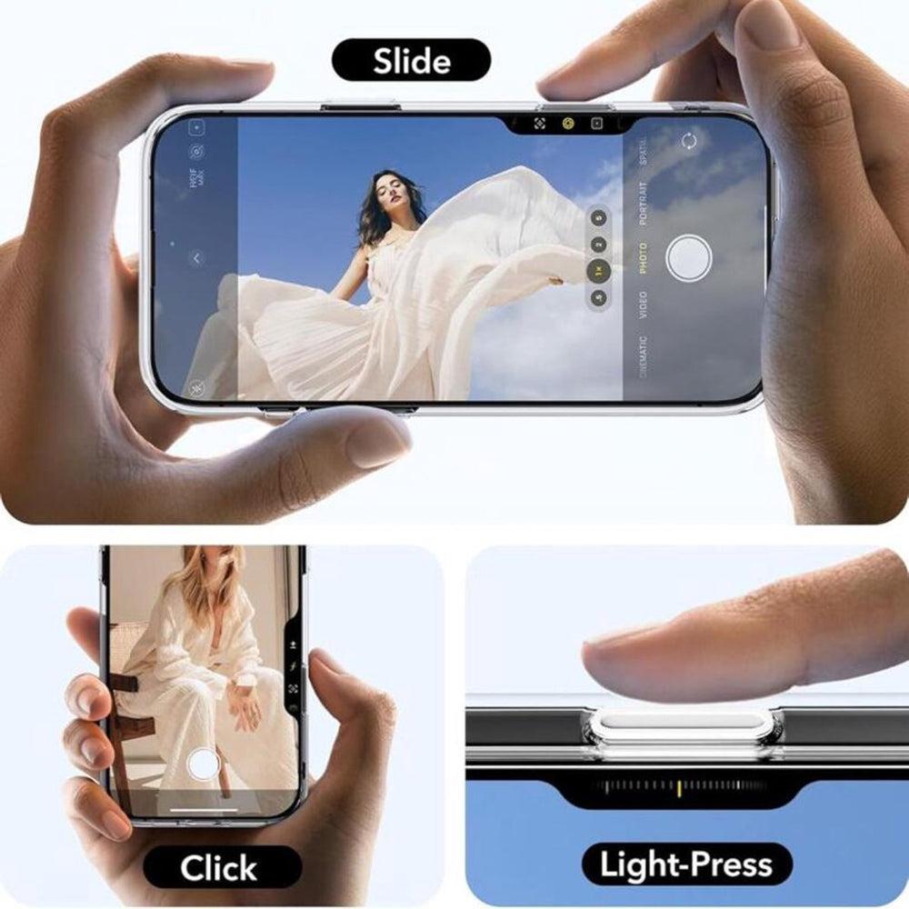 Husa MagSafe pentru Apple iPhone 16 Pro, ESR, Classic Hybrid Kickstand Slide, Transparenta