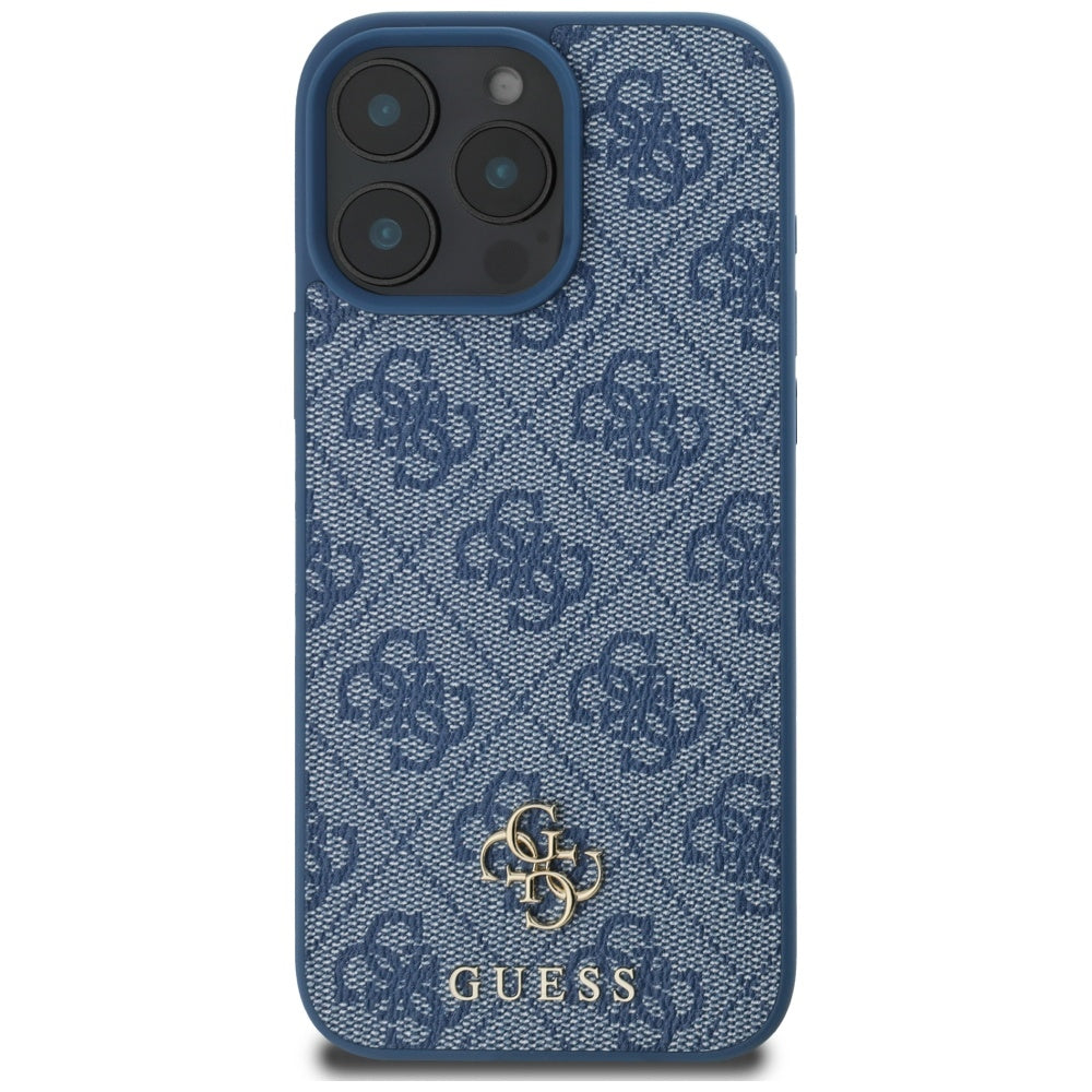 Husa MagSafe pentru Apple iPhone 16 Pro, Guess, 4G Small and Classic Logo, Albastra