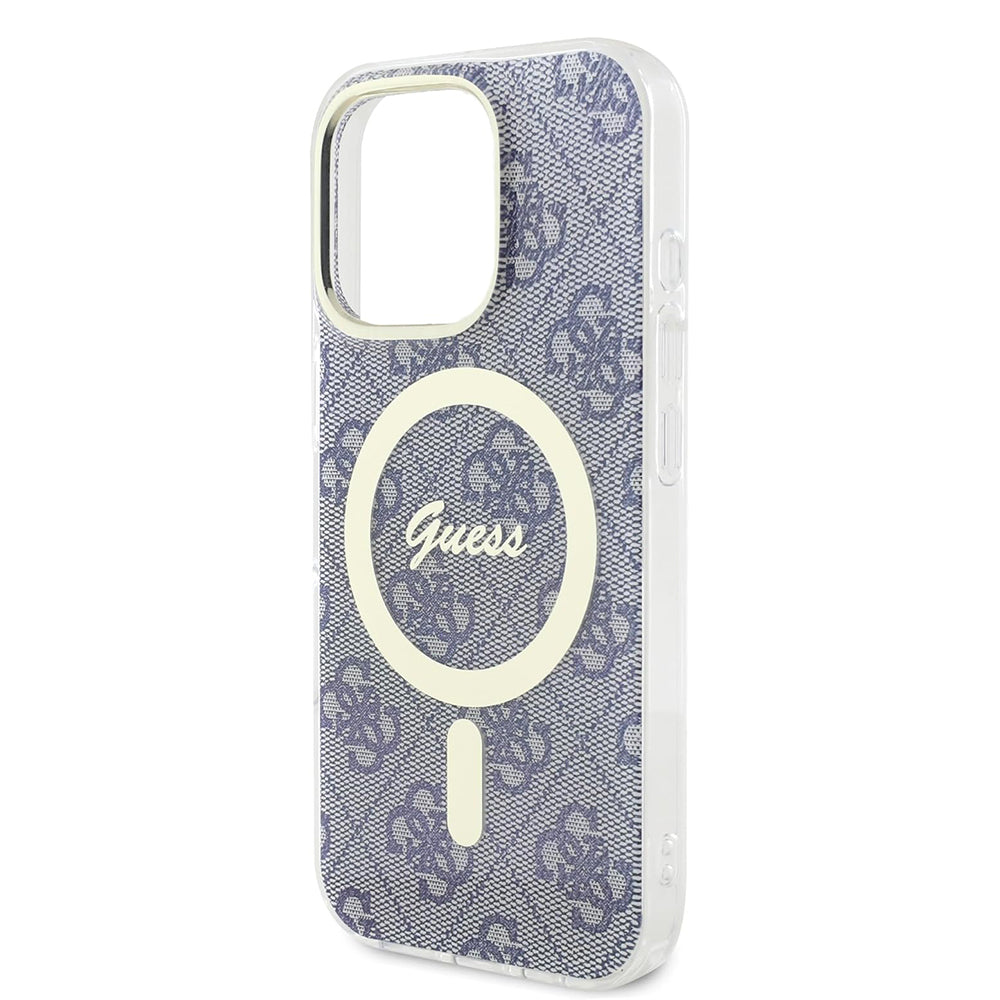 Husa MagSafe pentru Apple iPhone 16 Pro, Guess, IML 4G, Albastra