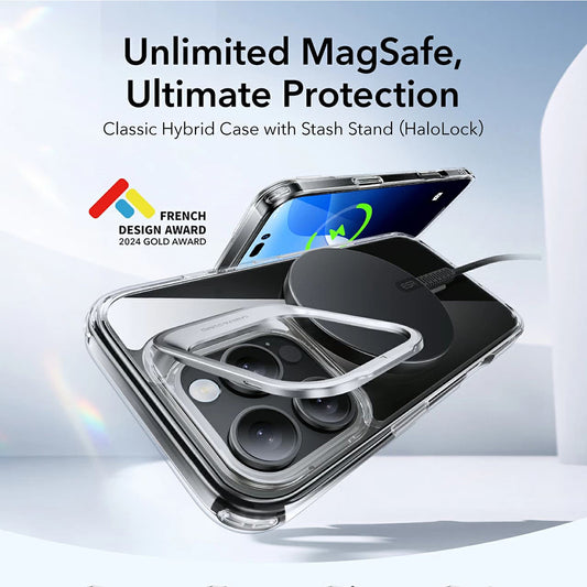 Husa MagSafe pentru Apple iPhone 16 Pro Max, ESR, Classic Hybrid Kickstand, Neagra Satinata
