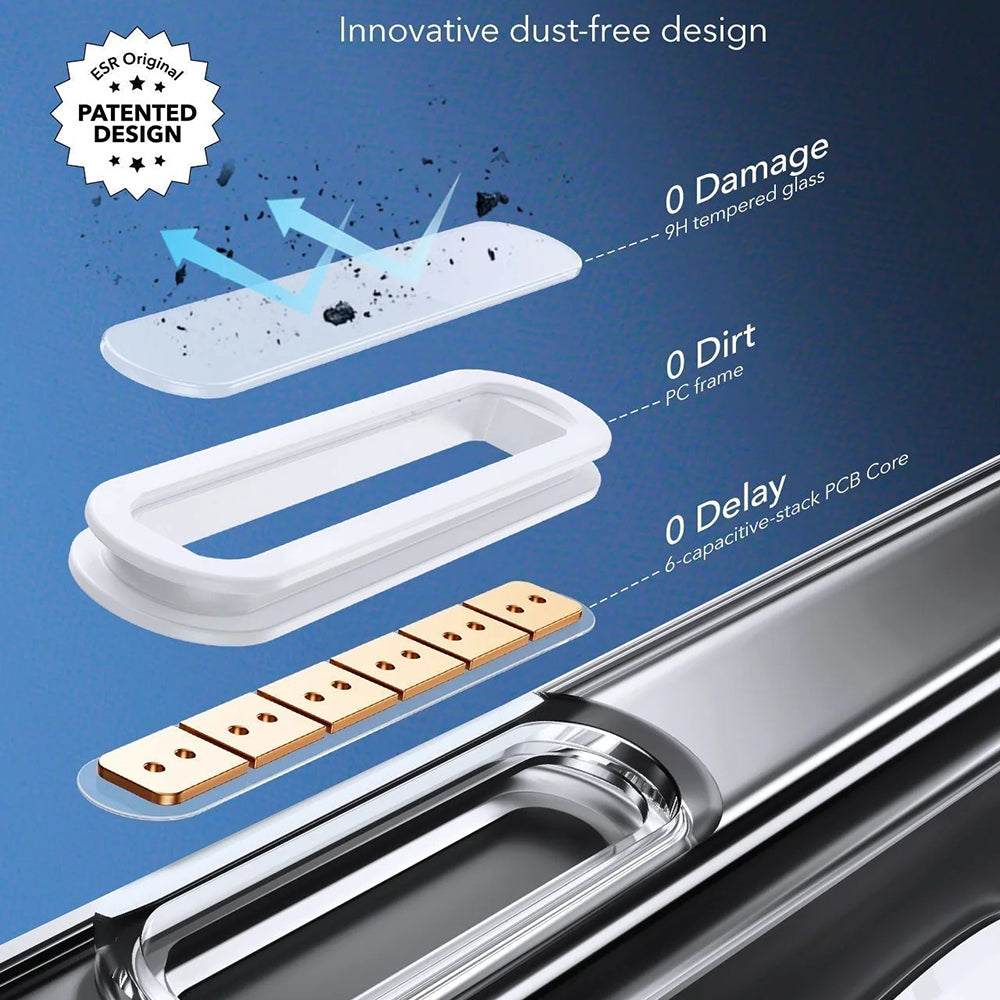 Husa MagSafe pentru Apple iPhone 16 Pro Max, ESR, Classic Hybrid Slide, Neagra Transparenta