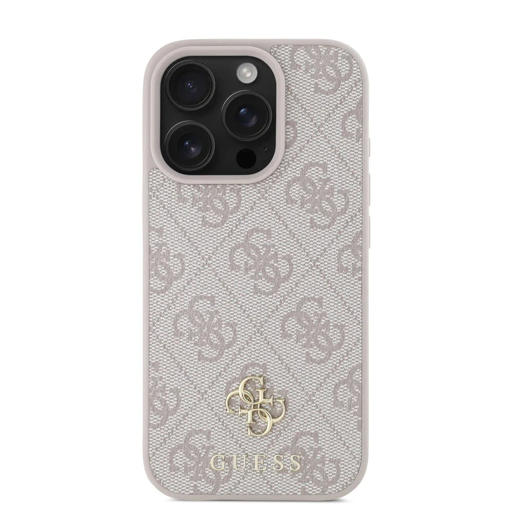 Husa MagSafe pentru Apple iPhone 16 Pro Max, Guess, 4G Classic, Roz