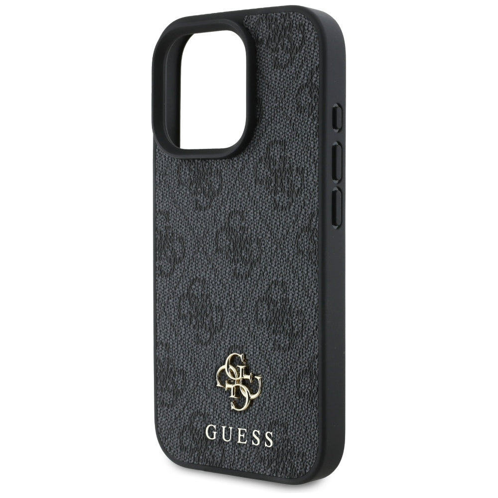 Husa MagSafe pentru Apple iPhone 16 Pro Max, Guess, 4G Small and Classic Logo, Neagra