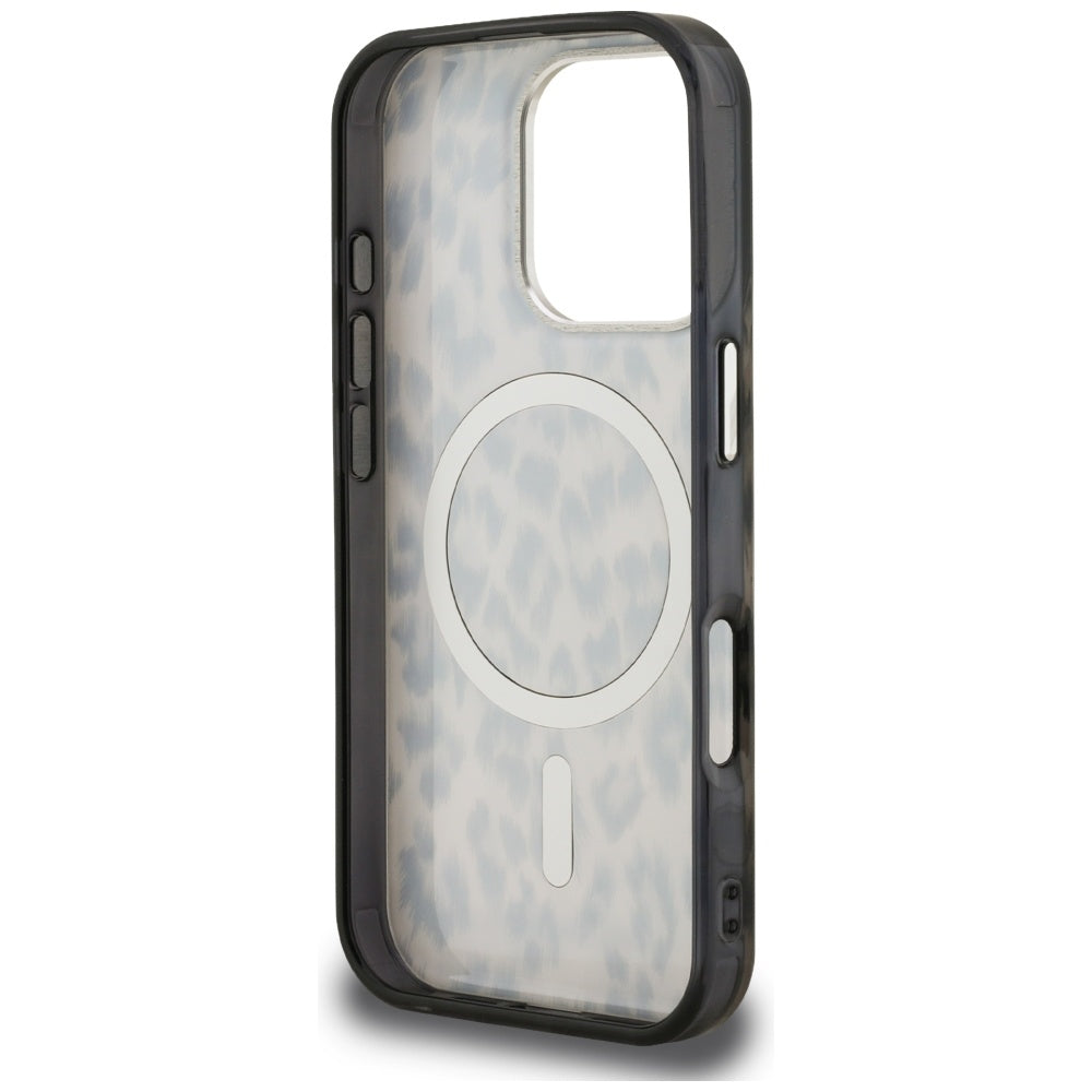 Husa MagSafe pentru Apple iPhone 16 Pro Max, Karl Lagerfeld, IML Leopard Pattern, Maro