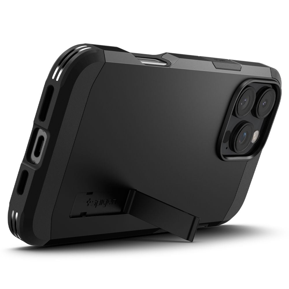 Husa MagSafe pentru Apple iPhone 16 Pro Max, Spigen, Tough Armor, Neagra