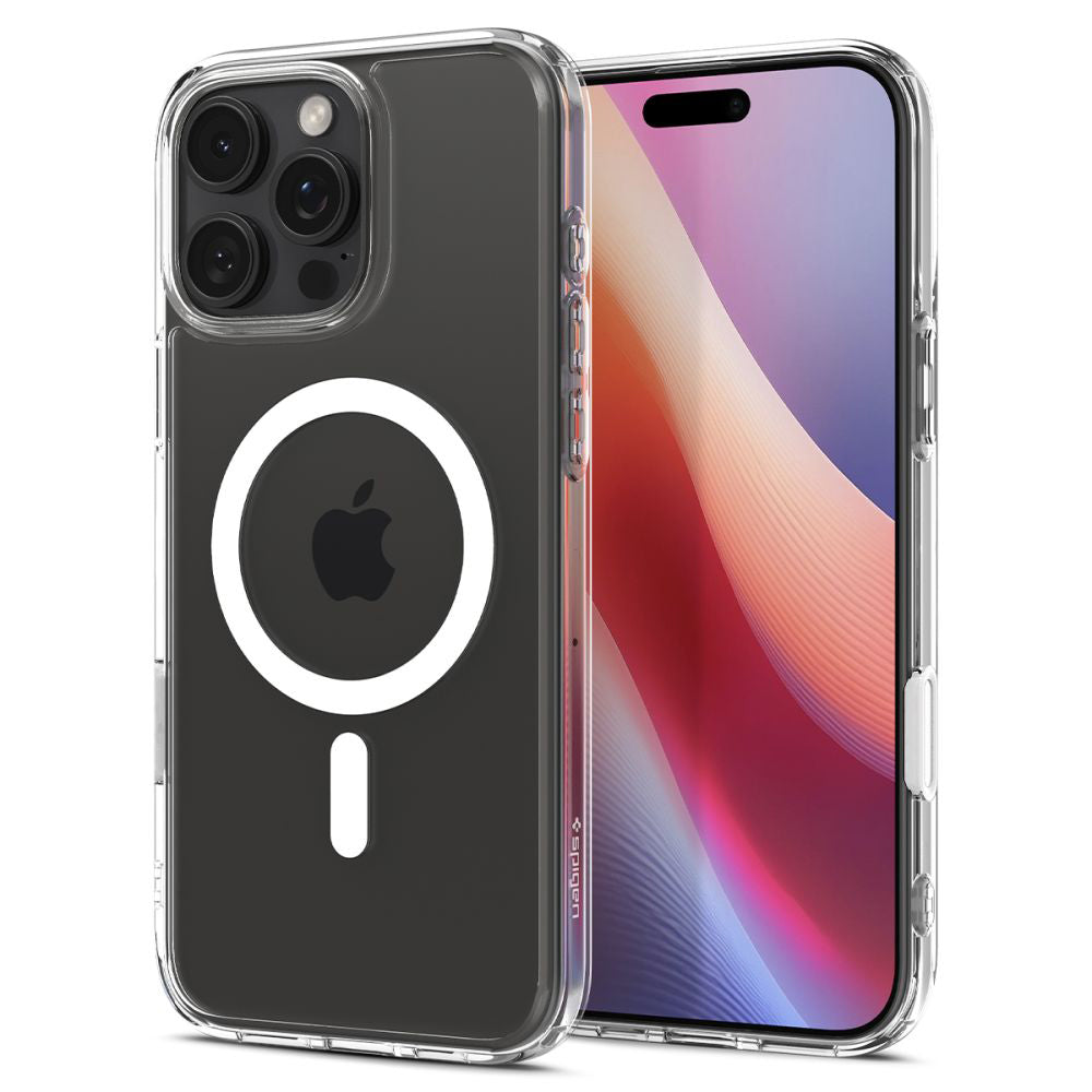 Husa MagSafe pentru Apple iPhone 16 Pro Max, Spigen, Ultra Hybrid T, Alba ACS08505