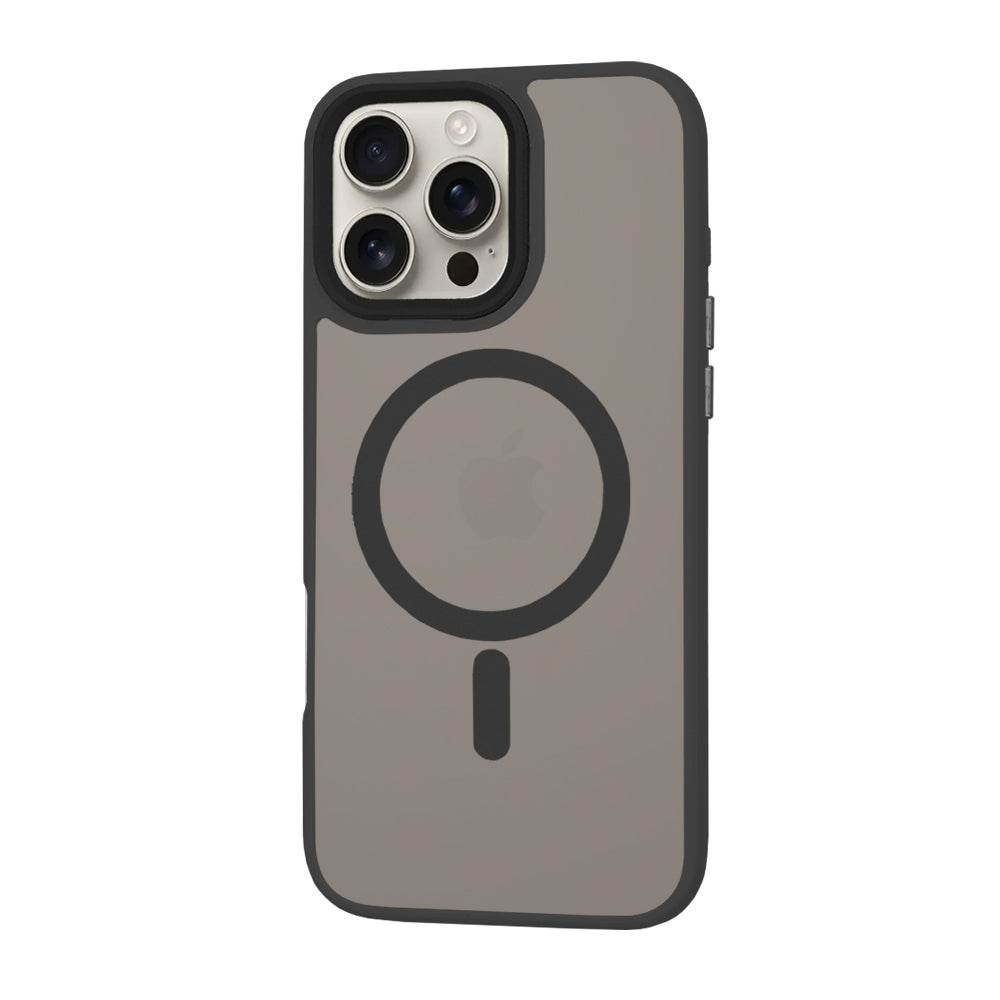 Husa MagSafe pentru Apple iPhone 16 Pro Max, Techsuit, HaloFrost, Neagra