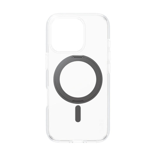 Husa MagSafe pentru Apple iPhone 16 Pro, PanzerGlass, Care Feature Kickstand, Transparenta Neagra