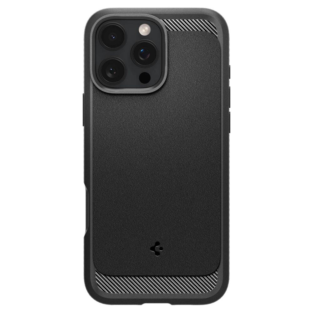 Husa MagSafe pentru Apple iPhone 16 Pro, Spigen, Rugged Armor, Neagra Mata ACS08115
