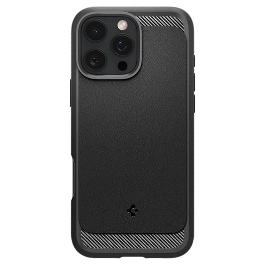 Husa MagSafe pentru Apple iPhone 16 Pro, Spigen, Rugged Armor, Neagra Mata ACS08115