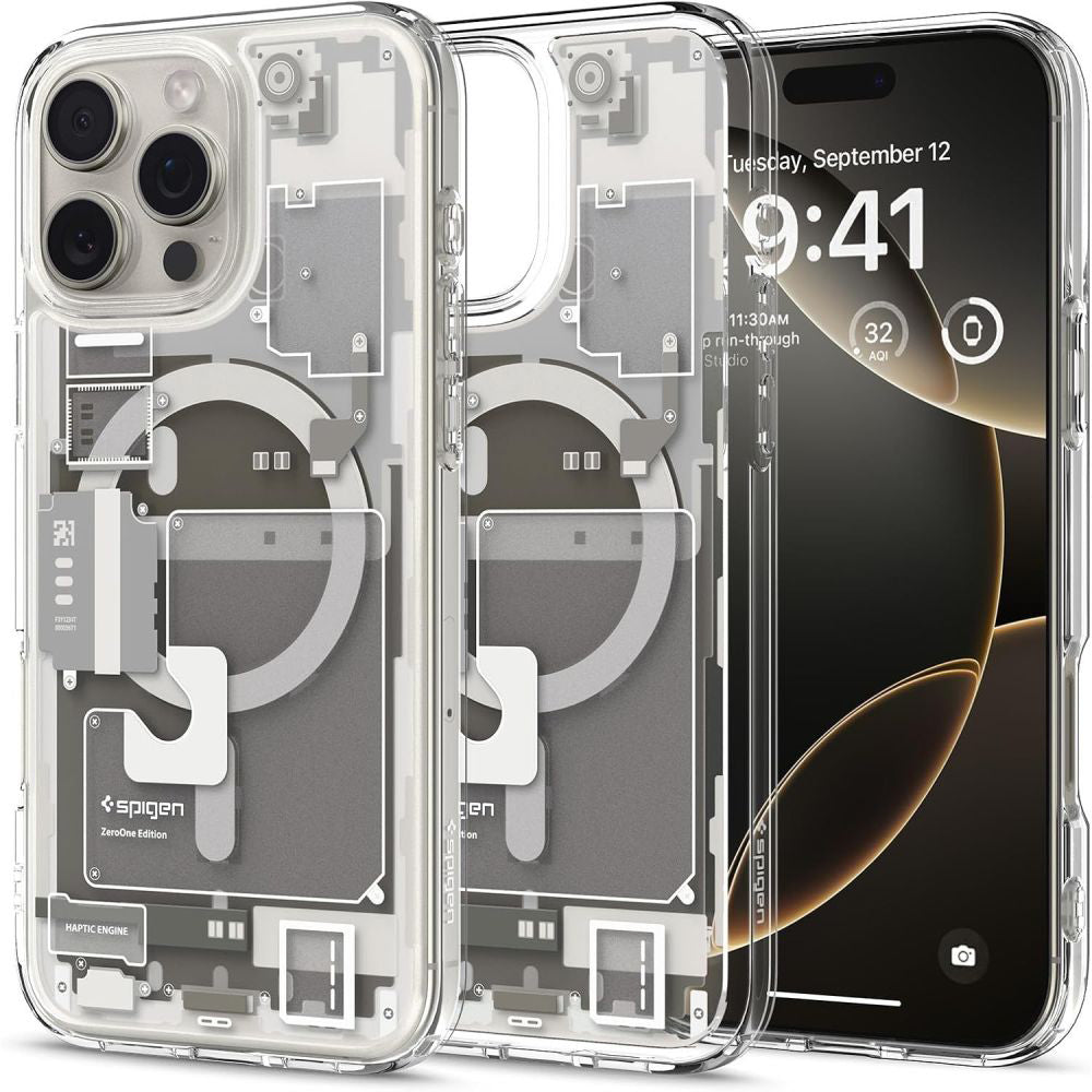 Husa MagSafe pentru Apple iPhone 16 Pro, Spigen, Ultra Hybrid Zero One, Bej ACS08137