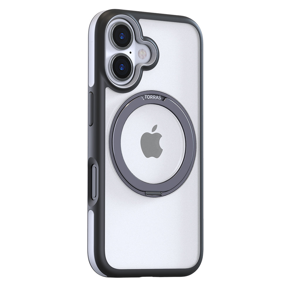 Husa MagSafe pentru Apple iPhone 16, Torras, Ostand R Fusion, Neagra