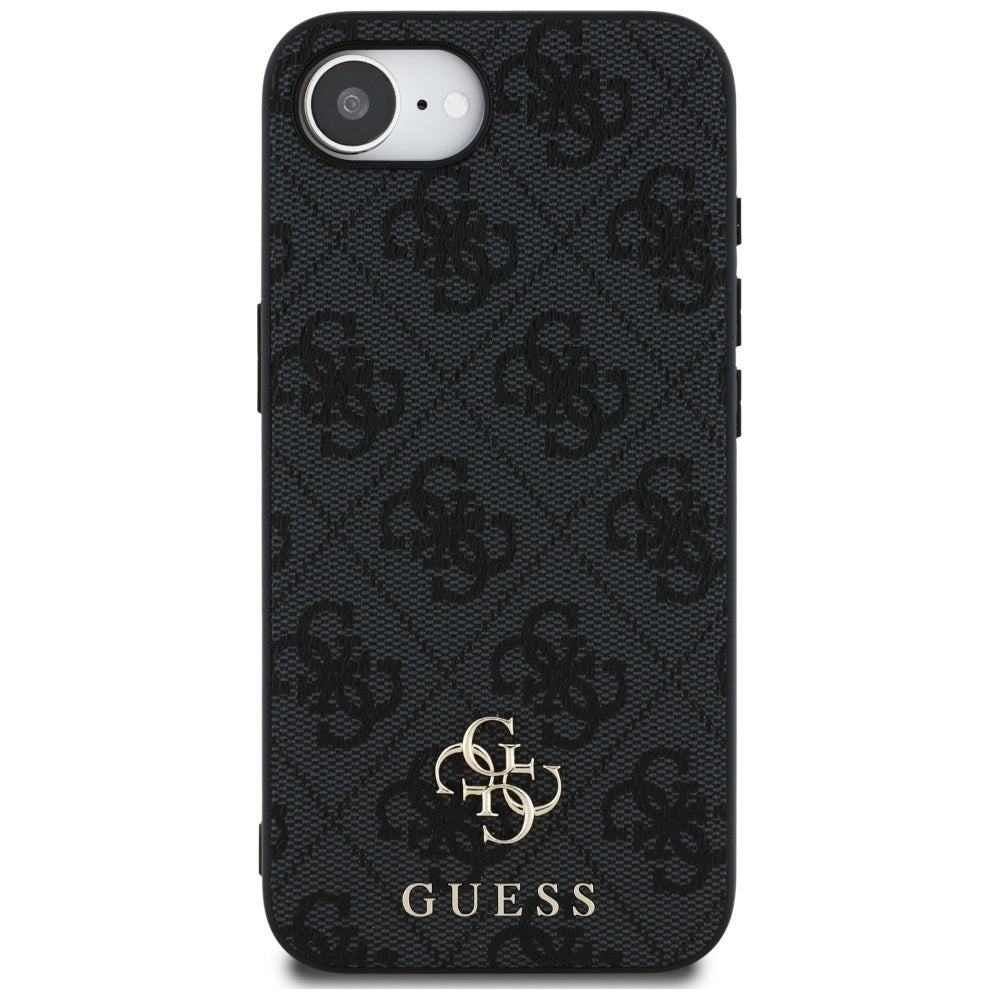 Husa MagSafe pentru Apple iPhone 17e / 16e, Guess, 4G Classic, Neagra