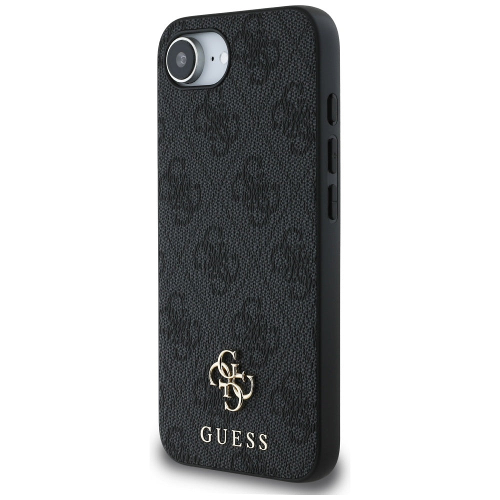 Husa MagSafe pentru Apple iPhone 17e / 16e, Guess, 4G Classic, Neagra