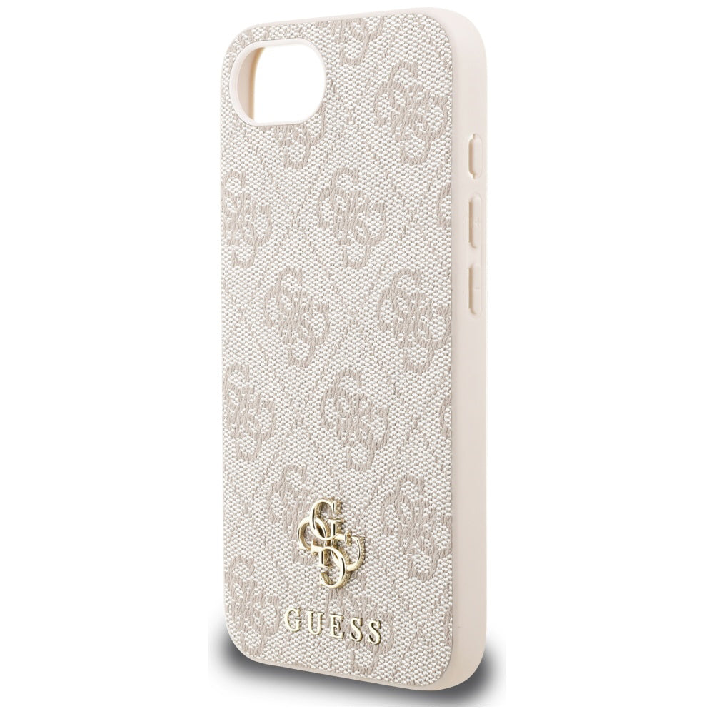 Husa MagSafe pentru Apple iPhone 17e / 16e, Guess, 4G Classic, Roz