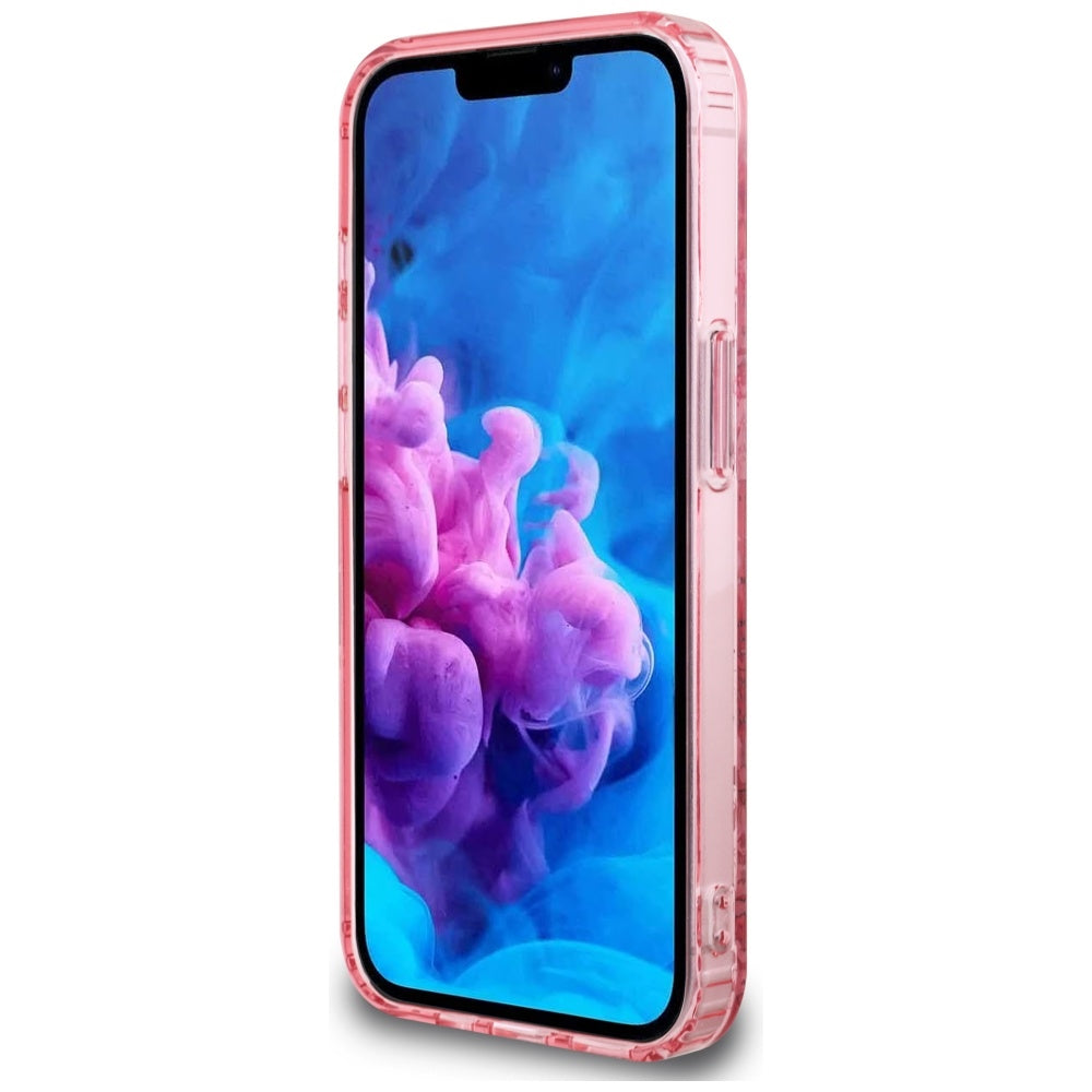 Husa MagSafe pentru Apple iPhone 17e / 16e, Guess, IML Flowers, Roz