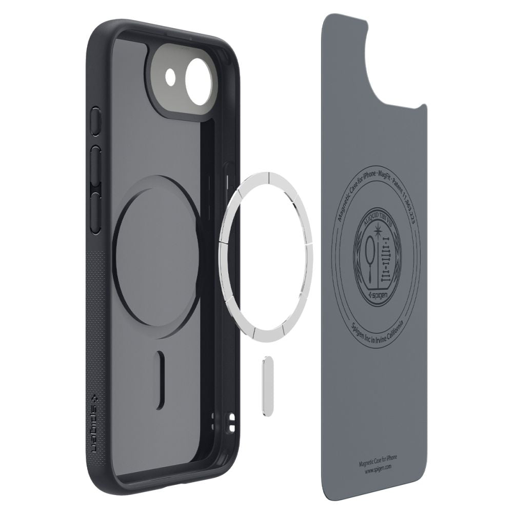 Husa MagSafe pentru Apple iPhone 17e / 16e, Spigen, Caseology Nano Pop, Neagra ACS09155