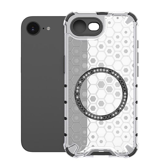Husa MagSafe pentru Apple iPhone 17e / 16e, Techsuit, HoneyComb Shield, Alba
