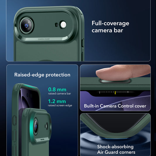 Husa MagSafe pentru Apple iPhone 17 Air, ESR, Classic Hybrid, Verde Satinata