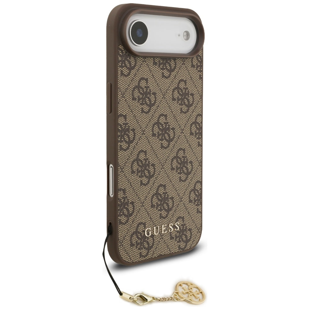 Husa MagSafe pentru Apple iPhone 17 Air, Guess, 4G Charm Cradle, Maro