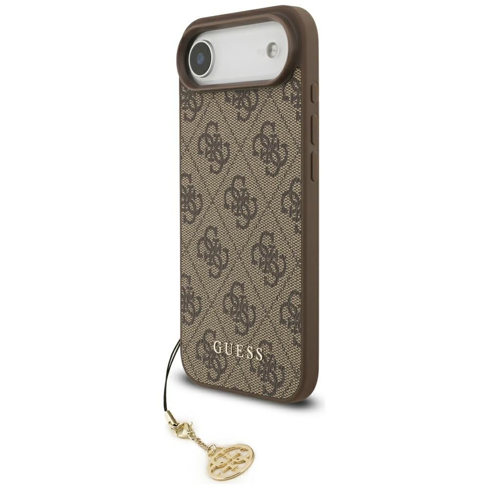 Husa MagSafe pentru Apple iPhone 17 Air, Guess, 4G Charm Cradle, Maro