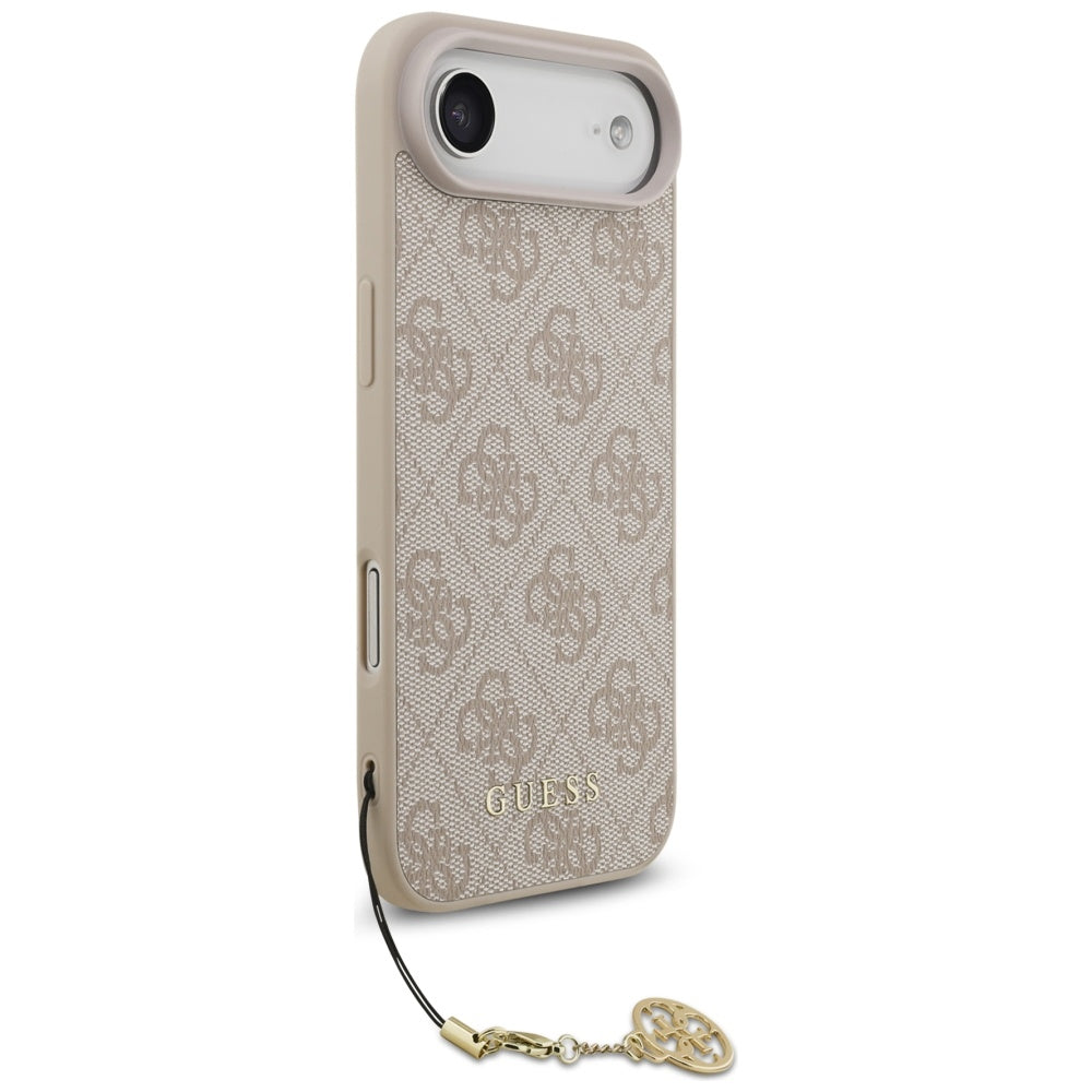 Husa MagSafe pentru Apple iPhone 17 Air, Guess, 4G Charm Cradle, Roz