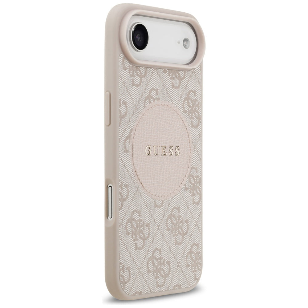 Husa MagSafe pentru Apple iPhone 17 Air, Guess, 4G Circle Classic Logo, Roz