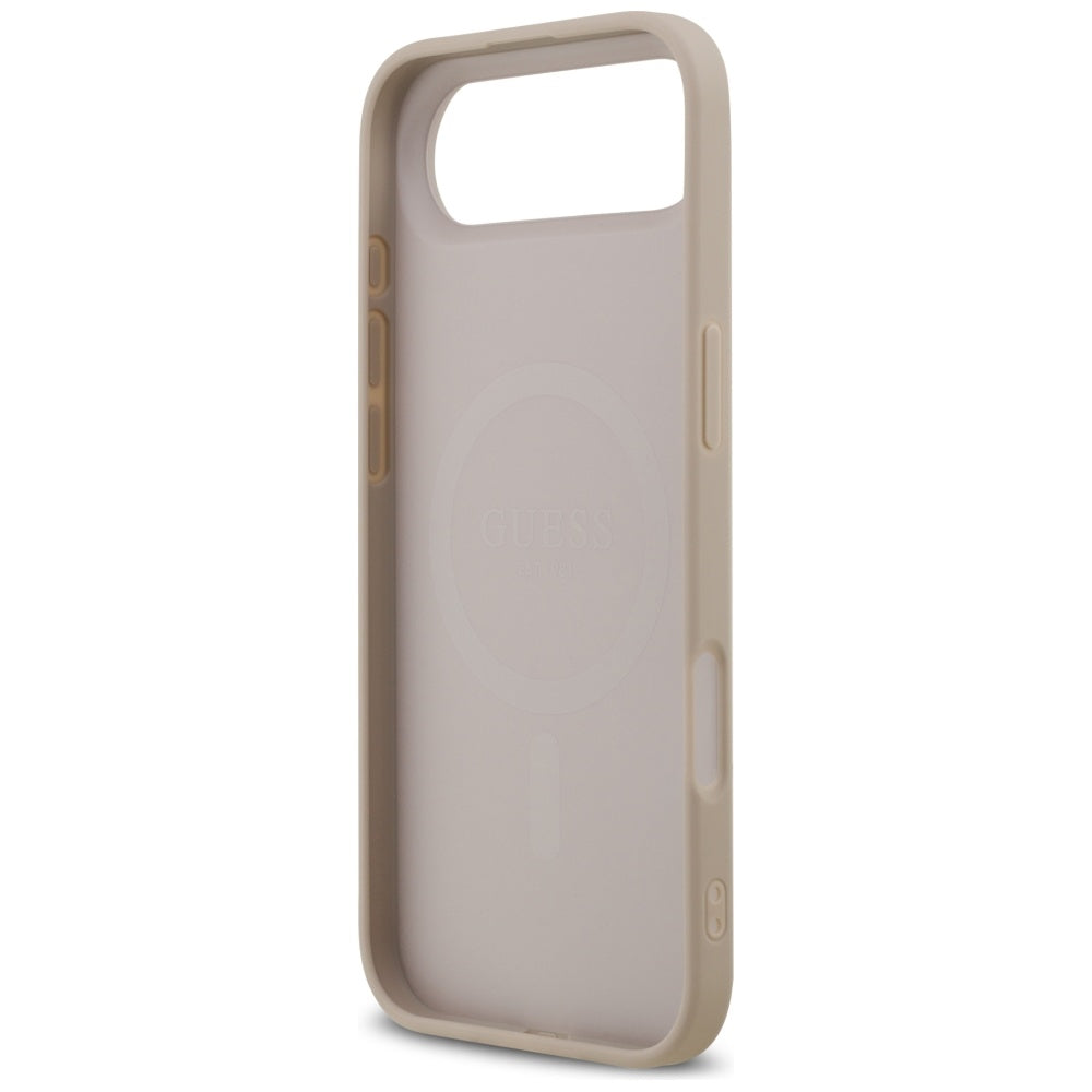 Husa MagSafe pentru Apple iPhone 17 Air, Guess, 4G Ring Classic Logo, Roz