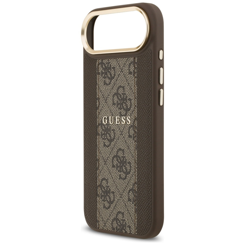 Husa MagSafe pentru Apple iPhone 17 Air, Guess, 4G Stripe, Maro