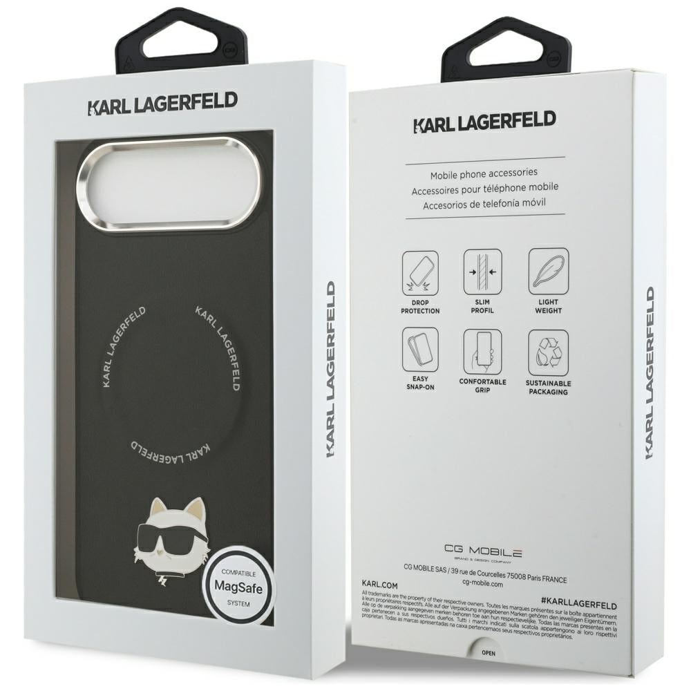 Husa MagSafe pentru Apple iPhone 17 Air, Karl Lagerfeld, Choupette Pin, Neagra