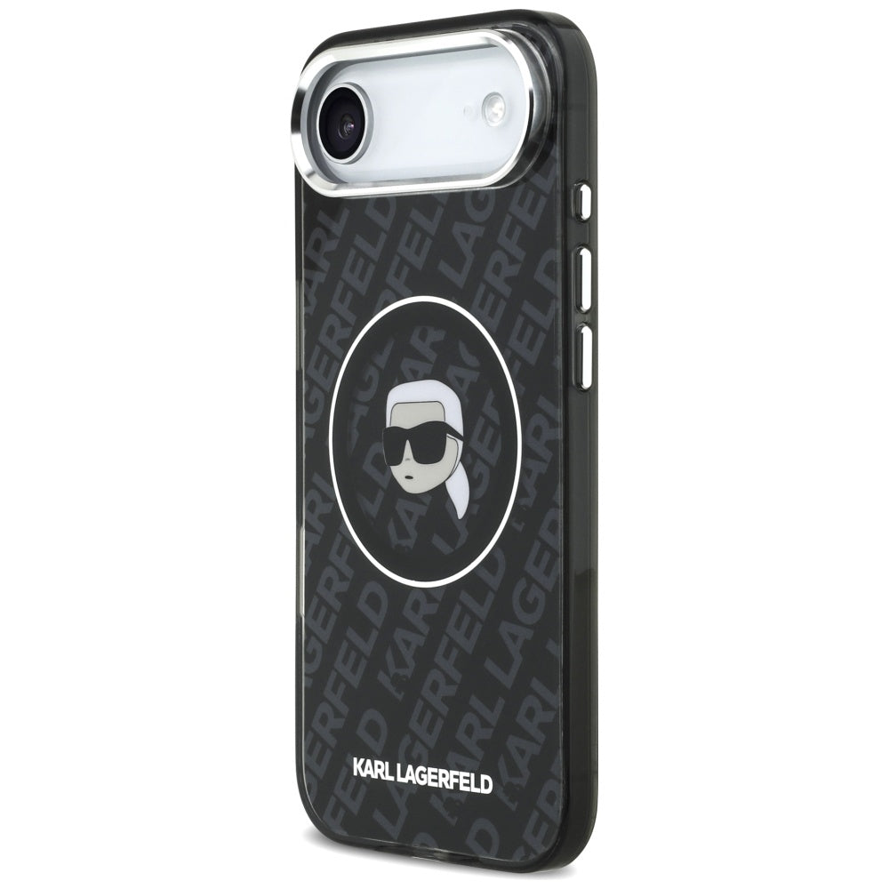 Husa MagSafe pentru Apple iPhone 17 Air, Karl Lagerfeld, IML Karl`s Head, Neagra