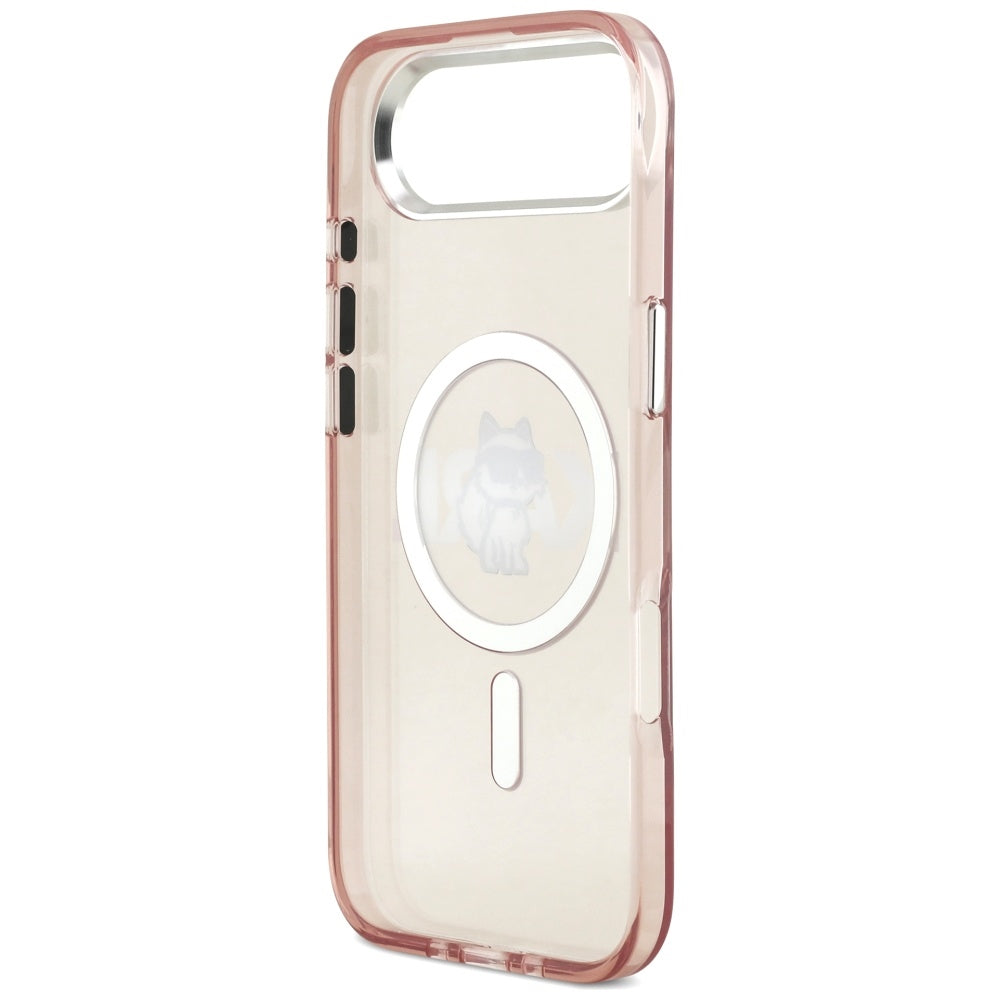 Husa MagSafe pentru Apple iPhone 17 Air, Karl Lagerfeld, IML Sketch Logo Choupette, Roz
