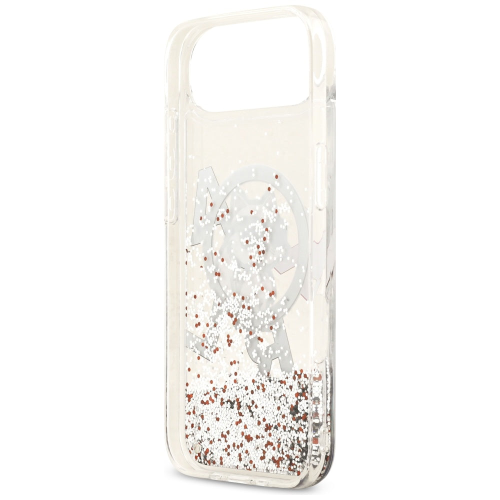 Husa MagSafe pentru Apple iPhone 17 Air, Karl Lagerfeld, Liquid Glitter Choupette Logo, Transparenta