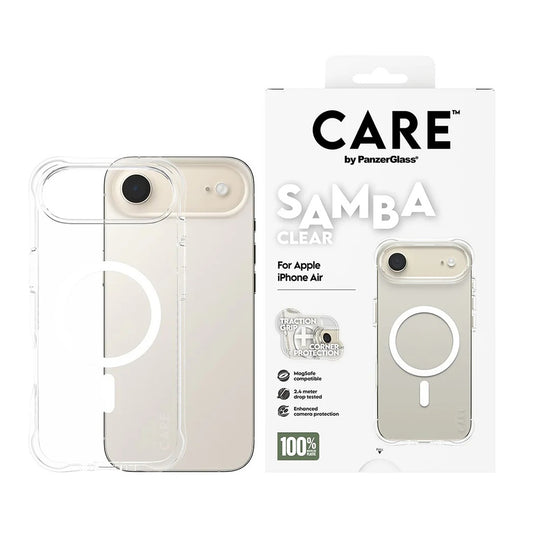 Husa MagSafe pentru Apple iPhone 17 Air, PanzerGlass, Care Fashionable, Transparenta Alba
