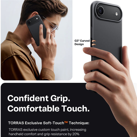 Husa MagSafe pentru Apple iPhone 17 Air, Torras, SlimFit, Neagra