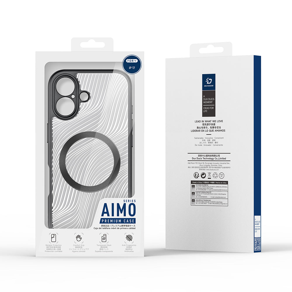 Husa MagSafe pentru Apple iPhone 17, DUX DUCIS, Aimo, Neagra